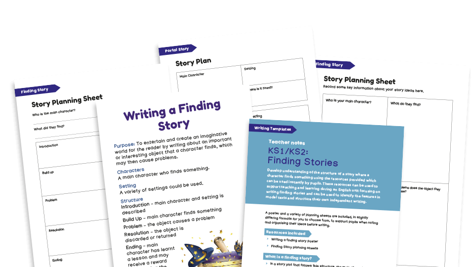 image of KS1 and KS2 Writing Templates - Finding Stories