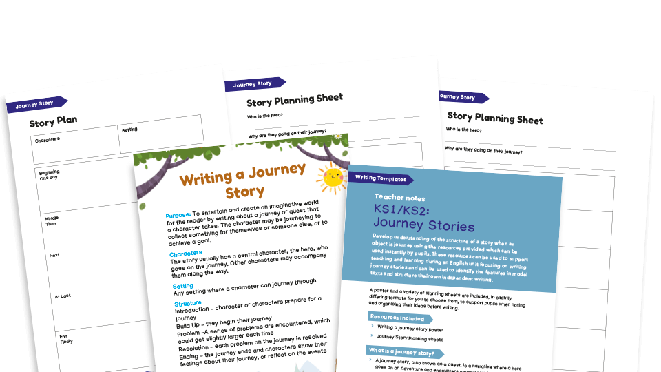KS1 and KS2 Writing Templates - Journey Stories