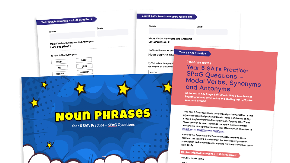 image of Year 6 SATs Practice - SPaG questions - Modal verbs, synonyms and antonyms