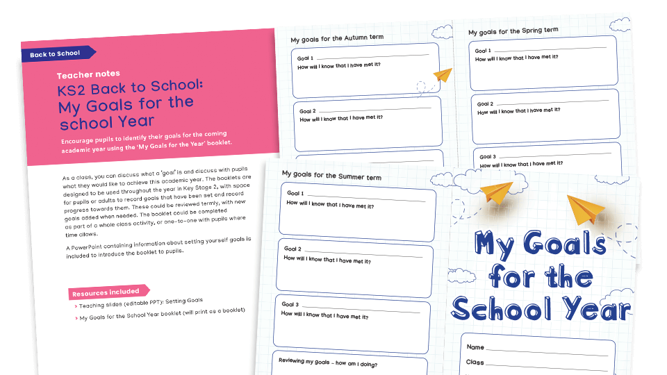 image of Back to School: My Goals for the School Year - PowerPoint and Pupil Booklet
