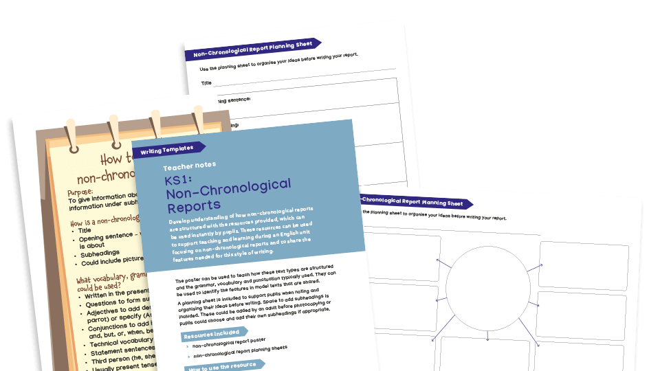 image of KS1 Writing Templates - Non-chronological Reports