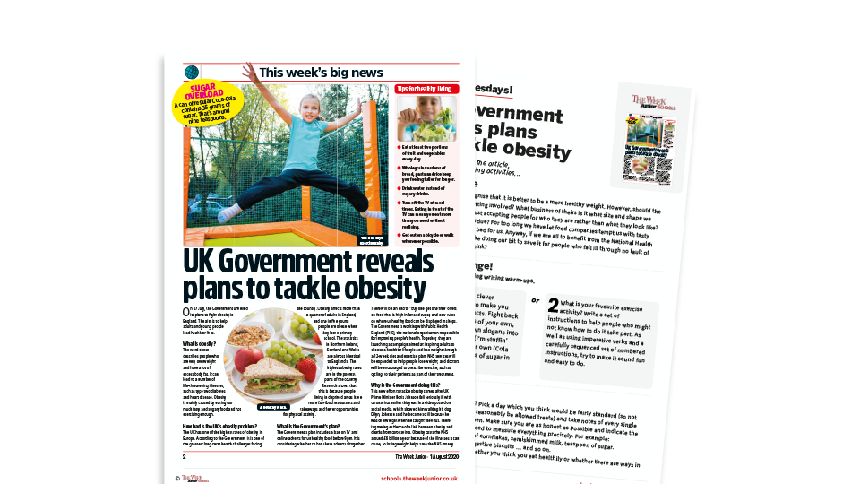 image of Topical Tuesdays: UK Government Reveals Plans to Tackle Obesity – KS2 News Story and Reading and Writing Activity Sheet from The Week Junior