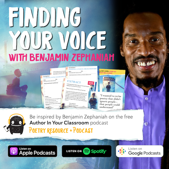 Main Image for Finding Your Voice, with Benjamin Zephaniah - Resource Pack + Podcast 
