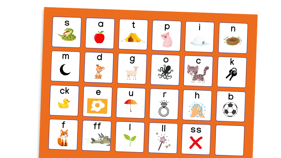 image of Phase 2 phonics - sounds mat