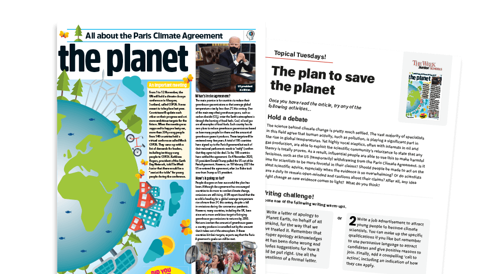 image of Topical Tuesdays: Our Plan for the Planet – KS2 News Story and Reading and Writing Activity Sheet from The Week Junior