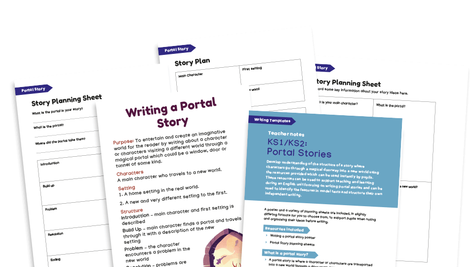 image of KS1 and KS2 Writing Templates - Portal Stories