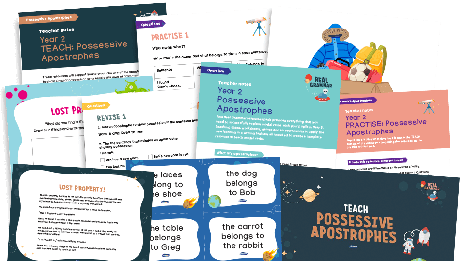 image of 2.10b Year 2: P - apostrophes to mark where letters are missing in spelling and to mark singular possession in nouns (singular possession)