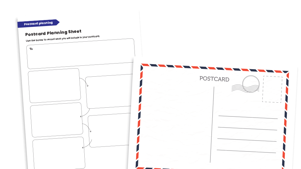 image of Writing templates: postcards