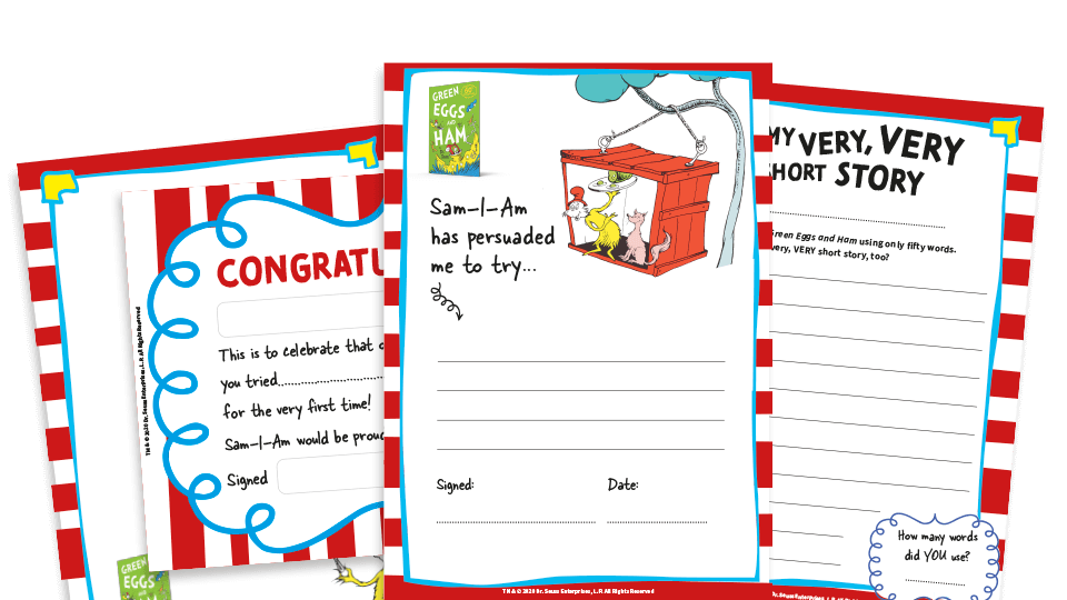 image of Green Eggs and Ham 60th Anniversary KS1 Lesson Pack