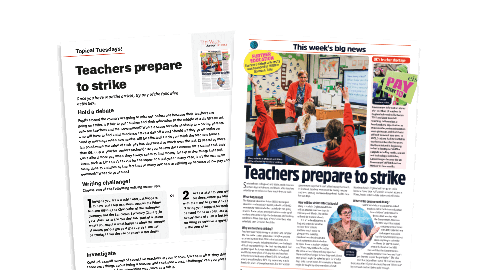 Topical Tuesdays: A Time to Strike - Key Stage 2 News Story and Reading and Writing Activity Sheet from The Week Junior