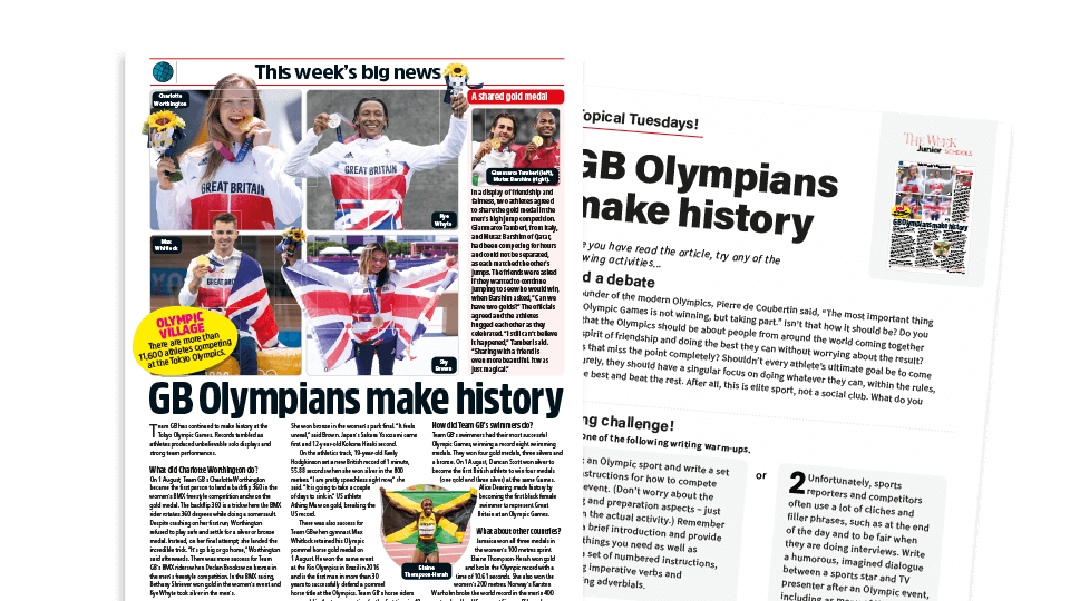 image of Topical Tuesdays: The Glorious Games - KS2 News Story and Reading and Writing Activity Sheet from The Week Junior