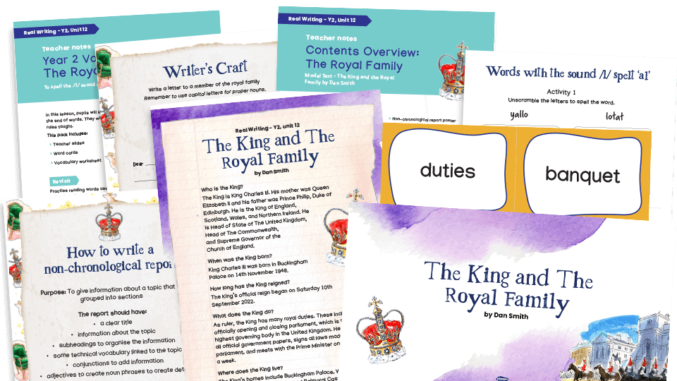 image of Year 2 Model Text Resource Pack 12: The King and the Royal Family (Report; History)