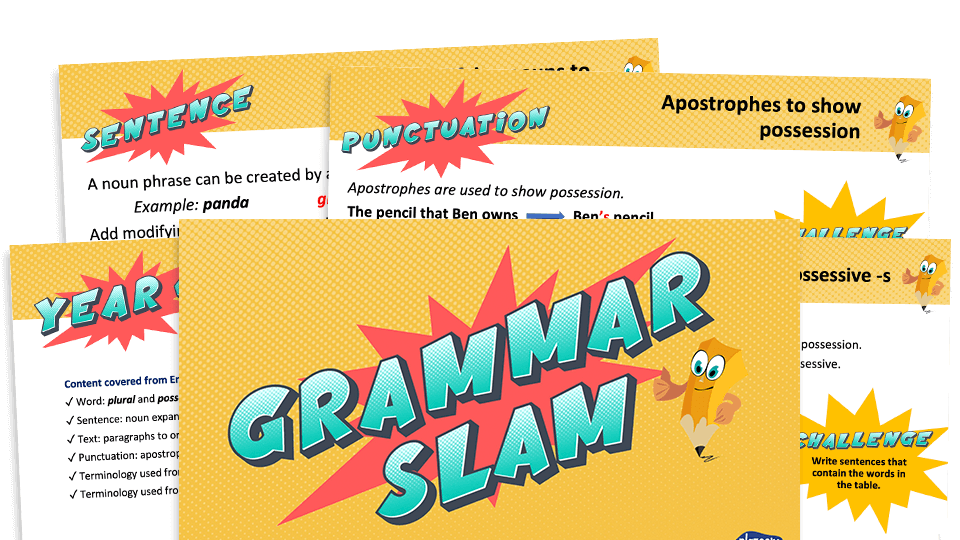 image of Year 4 Grammar Slam - Set B: Daily Grammar Revision and Practice Activities
