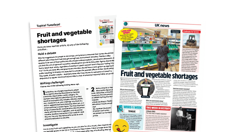 image of Topical Tuesdays: Let them eat turnips! - Key Stage 2 News Story and Reading and Writing Activity Sheet from The Week Junior