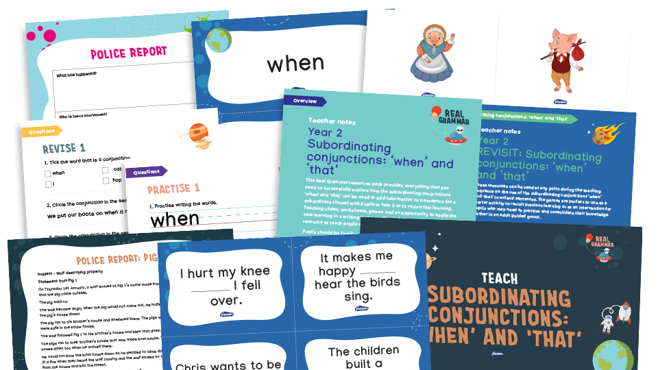 image of 2.4e Year 2: subordination and co-ordination (subordinating conjunctions: when/that)