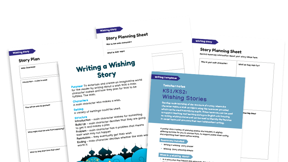 image of KS1 and KS2 Writing Templates - Wishing Stories