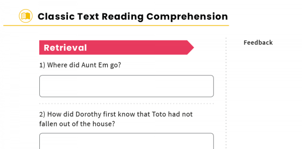 KS2 Reading Comprehension – Classic Literature Texts – The Wizard of Oz