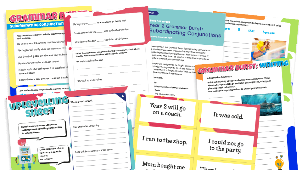 KS1 conjunctions resource