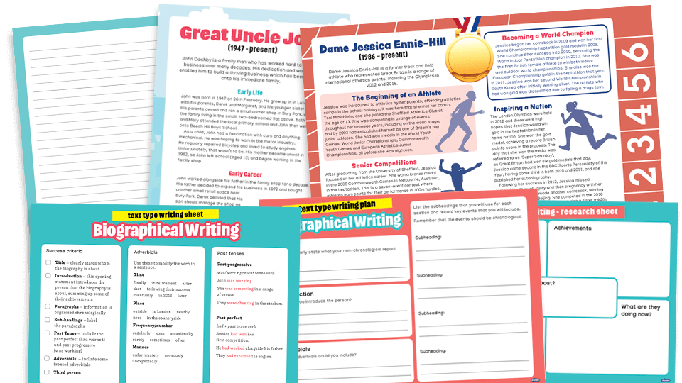 how to write a biography introduction ks2