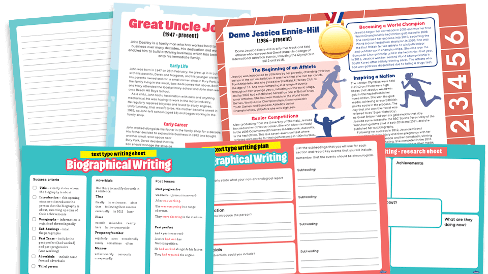 what are the features of a biography ks2