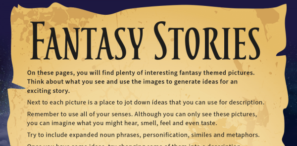 KS2 Writing and Story Planning – Fantasy Settings Image Prompts and