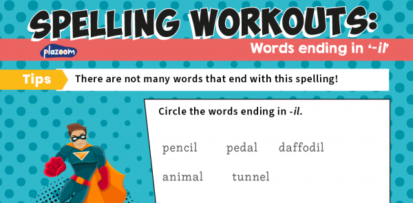Year 2 Words Ending In il KS1 Spelling Worksheets Plazoom