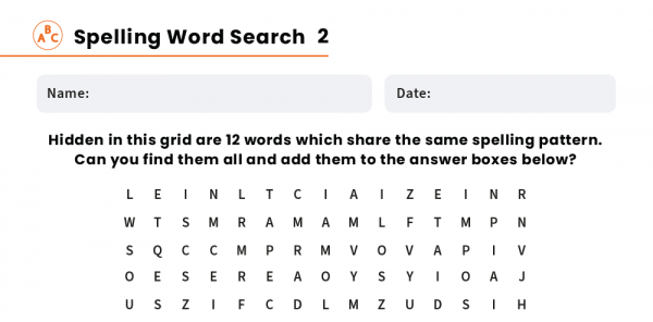 Year 4 Spelling Patterns Worksheets – KS2 Word Search Revision Pack