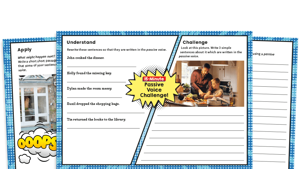 Active and passive voice KS2 worksheet