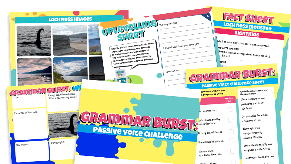 Active and passive voice KS2 resource pack