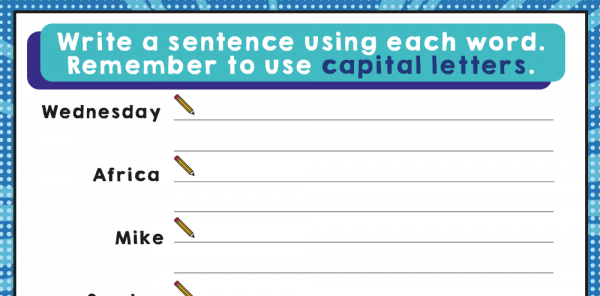 year 1 capital letters for proper nouns ks1 spag