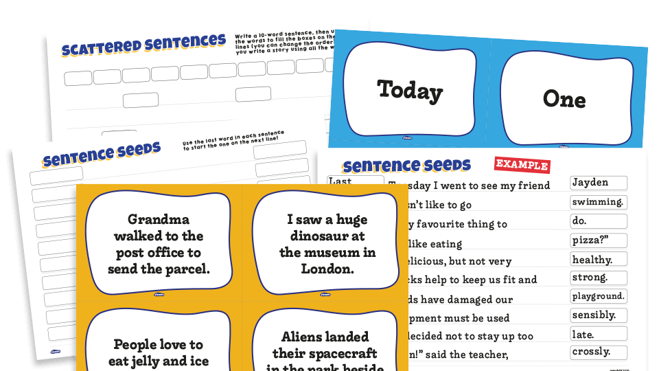 Year 26 Sentence Seeds and Scattered Sentences KS1/2 Exploring
