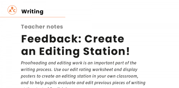 KS2 Writing and Feedback – Create an Editing Station for your Classroom ...