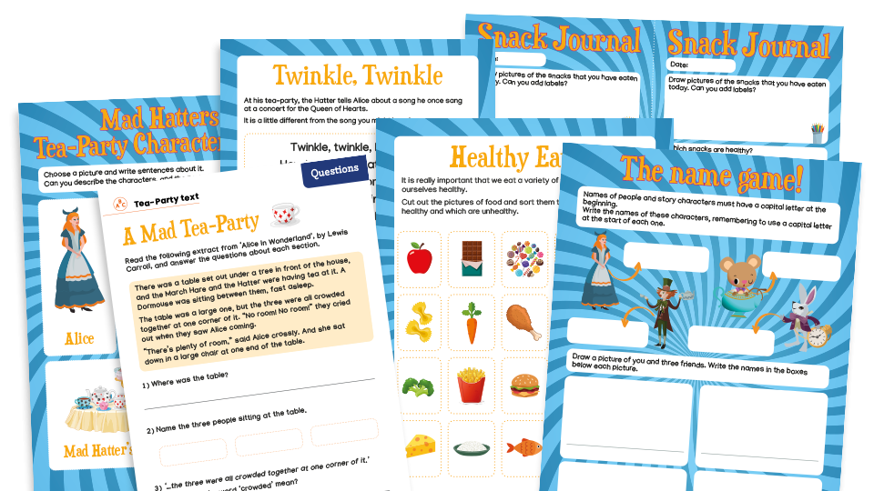 Home Learning Project Pack The Mad Hatter’s Tea Party (Yrs 1/2) Plazoom