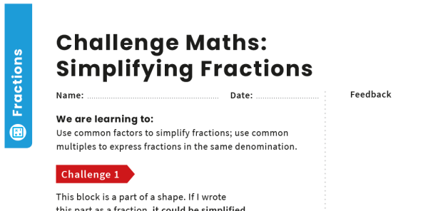 Simplifying Fractions Y6 Fractions Maths Challenge Plazoom Simplifying Fractions Y6 Fractions Maths Challenge Plazoom