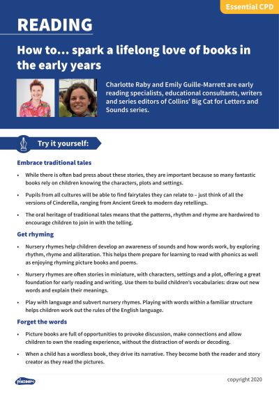 Image for cpd guide - How to... spark a lifelong love of books in the early years