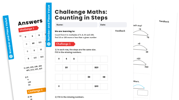 Image of Counting in Steps: Year 3 – Number and Place Value – Maths Challenge