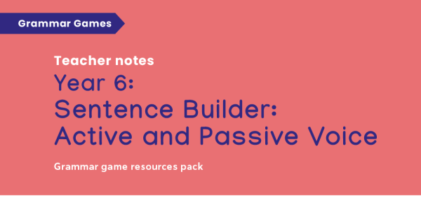 Year 6 Sentence Builder Game: Active and Passive Voice – KS2 Grammar ...