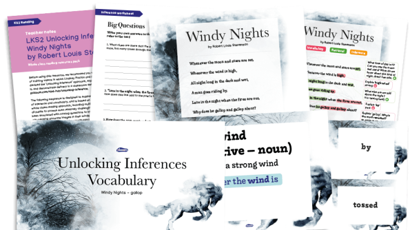 Image of Year 3/4 Windy Nights Reading Comprehension Pack – LKS2 Unlocking Inference Worksheets