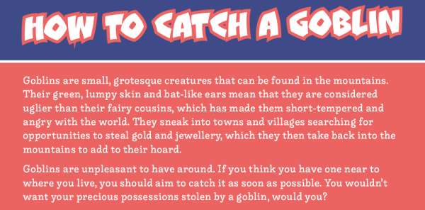 Instructions, How to Catch a Goblin - UKS2 Text Types: Writing Planners