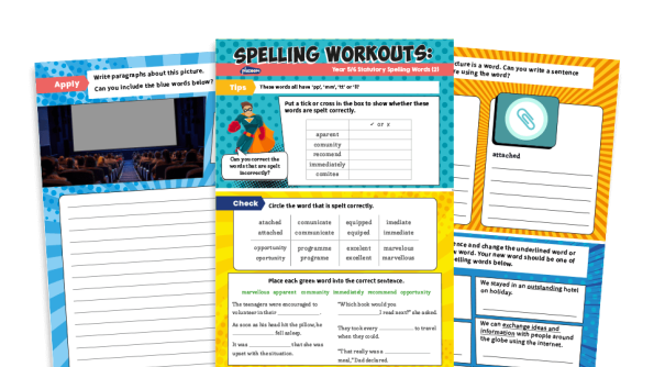 Image of Years 5 and 6 Statutory Spelling Words (2): KS2 Spelling Worksheets