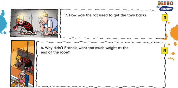 Minnie and the Toy Heist – KS2 Beano Comprehension and Writing ...