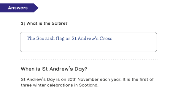 St Andrew’s Day activities – KS1 comprehension text & worksheets | Plazoom