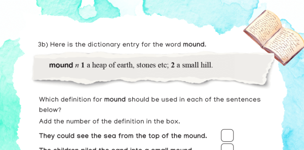 dictionary task year 4