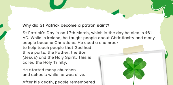 St Patrick’s Day activities – KS1 comprehension pack | Plazoom
