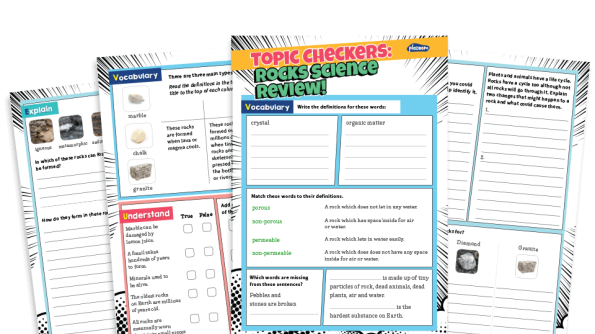 Image of Science Topic Checker: Year 3 - Rocks