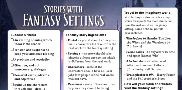 fantasy story writing ks2