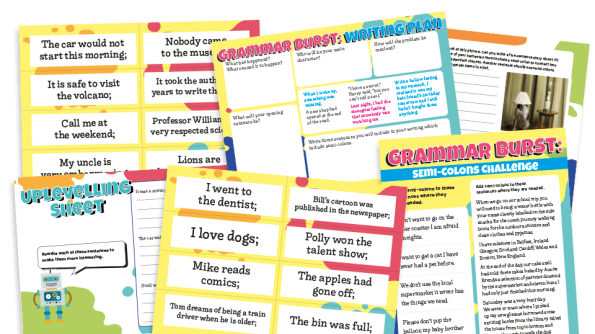 Image of Year 6 Semicolons Grammar Worksheets Lesson Pack