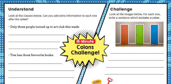 Year 6 Colons SPaG Worksheets | Plazoom