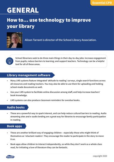Image for cpd guide - How to... use technology to improve your library