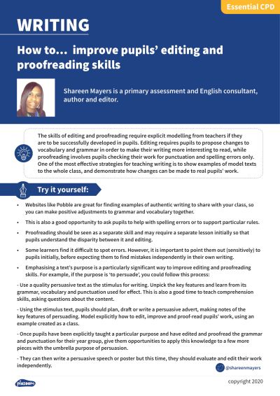 Image for cpd guide - How to...  improve pupils’ editing and proof-reading skills